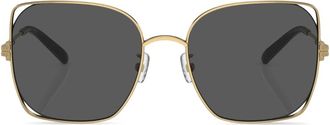 Tory Burch tinted-lenses cat-eye sunglasses - women - stainless steel - 55 - Gold