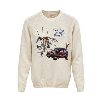 Bob Jersey de cuello redondo - Knitwear - Hombre - Blanco - XL