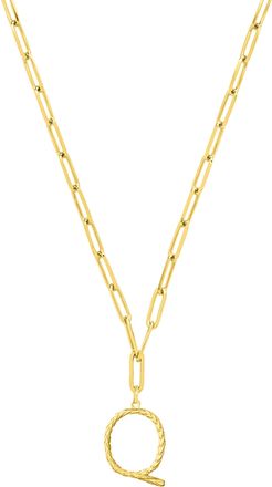 Sterling Forever Braided Initial Pendant Necklace