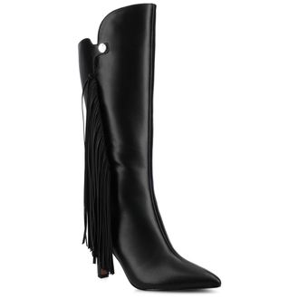 Journee Collection Womens Dolly Knee High Tassel Boots