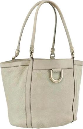 Gucci Pre-owned Vintage Tote Bag - Dames - Vintage Shopper - Beige - ONE Size - Leer - Vintage
