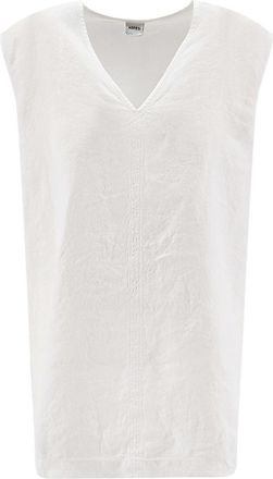 Aspesi Oversized top in lived linen