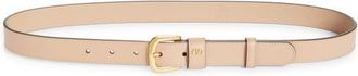 Valentino Garavani VLOGO Signature Leather Belt in Rose Sand at Nordstrom, Size 100