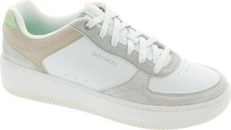 Skechers Womens Sport Court 2.0-Pretty Factor Sneaker, White/Mulit, 10