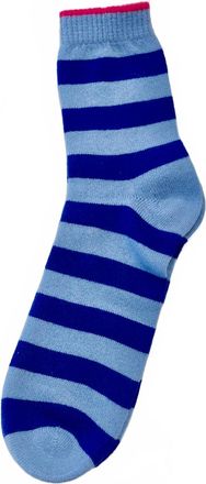 JUMPER 1234 Womens Tipped Stripe Socks In Blue