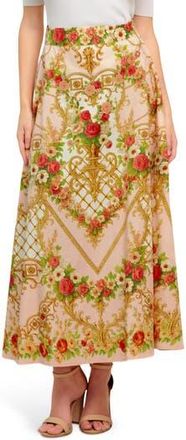 Flying Tomato Printed Midi Skirt in Pink at Nordstrom Rack, Size Medium