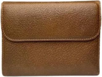 Gucci Pre-owned Wallets, female, Brown, Size: ONE SIZE Pre-owned Leather Wallet