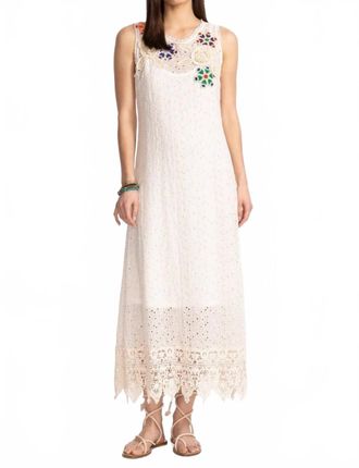 Johnny Was Nydia Applique Dress In Natural