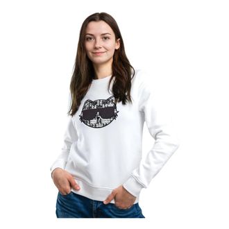 Karl Lagerfeld Witte Katoenen Sweatshirt - Dames - Sweatshirts - Wit - XL - Katoen - Hoodies & sweatvesten