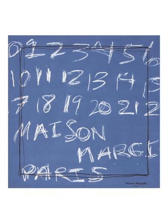 Maison Margiela numbers-print neckerchief - Blue