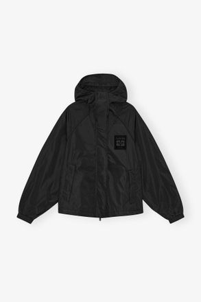 Ganni Black Nylon Jacket - Size 2XL/3XL Recycled