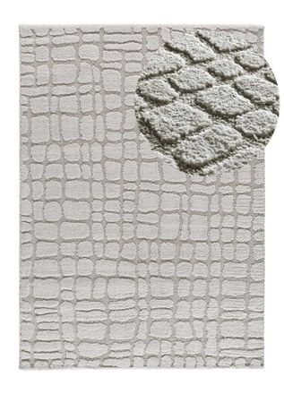 Atticgo Alfombra con relieve escandinava gris 152x235 cm