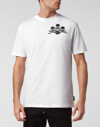 Philipp Plein T-Shirt Round Neck Ss Skull in White at Nordstrom, Size Xxx-Large Eu
