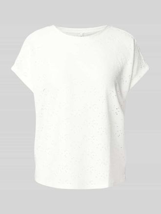 Only Regular Fit T-Shirt mit Ausbrenner-Effekt Modell SMILLA in Offwhite, Gr&ouml;&szlig;e XS