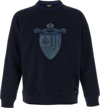 Fendi Mens Crest Print Sweatshrt, Size Medium
