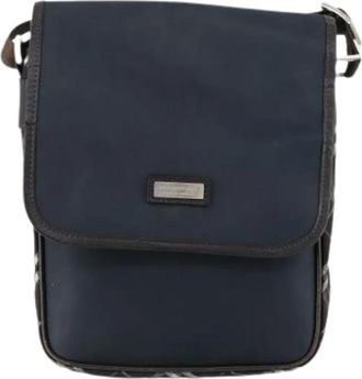 Burberry Pre-owned Cross Body Bags, female, Black, Size: ONE SIZE Pre-owned Nylon Shoulder Bag