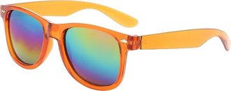 Generic Trendy Kids Studded Sunglasses Color Coated Sunglasses For Boys And Girls Sun Glasses For Children Women Bulk (Orange, One Size)