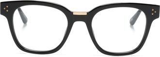 Linda Farrow Sanchez wayfarer-frame glasses - women - Acetate - 40 - Black