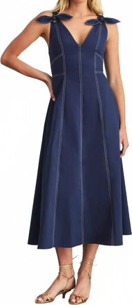 Tanya Taylor Caprice Midi Dress In Maritime Blue