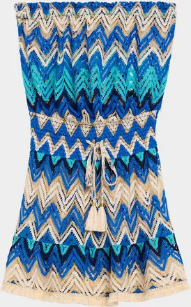 Ramy Brook Rayne Chevron Strapless Sun Dress Coverup