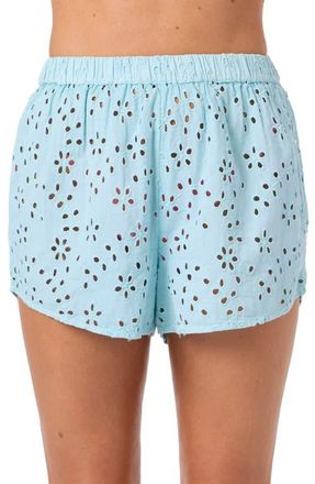 O'Neill Pam Cotton Eyelet Cover-Up Shorts in Stratosphere at Nordstrom, Size Medium