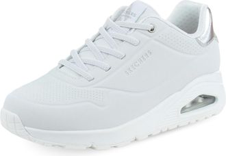 Skechers Womens Uno - Shimmer Away Sneaker, White, 6.5 UK