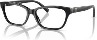 Tiffany & Co. 52mm Rectangle optical glasses in Black at Nordstrom