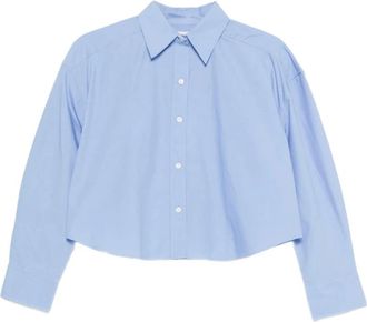 Calvin Klein Overhemden, Dames, Blauw, XS, Shirt Calvin Klein