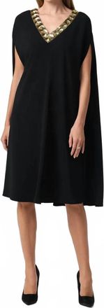 Trina Turk Masquerade 3 Cape Dress In Black