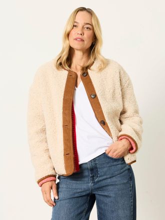 Fat Face FatFace Willow Cream Borg Fleece Jacket