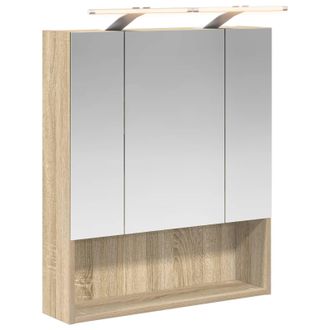 vidaXL Armario Con Espejo De Ba&ntilde;o Roble Sonoma 60 X 14.5 X 70 Cm Vidaxl