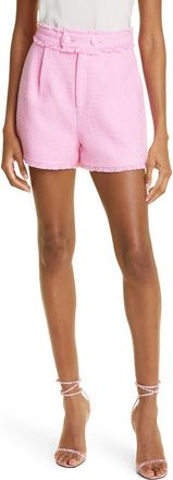 Cinq &agrave; Sept Cherryl High Waist Boucl&eacute; Shorts in Pink Lemonade at Nordstrom Rack, Size 12