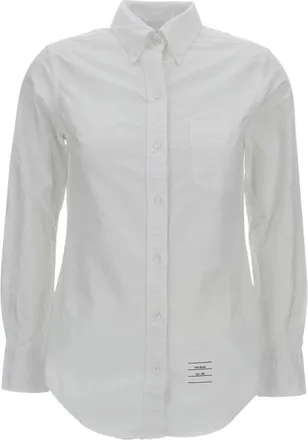 Thom Browne Overhemden, Dames, Wit, XS, Camicia Oxford Classic