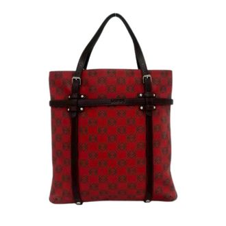 Loewe Pre-owned Anagram PVC Leather Handbag - Dames - Vintage Shopper - Rood - ONE Size - Leer - Vintage