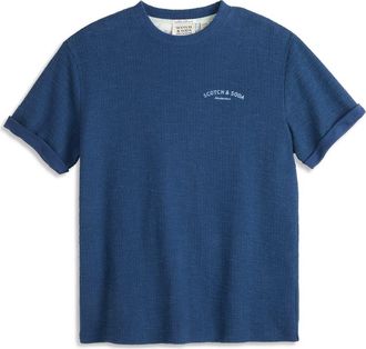 Scotch & Soda Textured Slub Knit T-Shirt in Sargasso Sea at Nordstrom Rack, Size Small