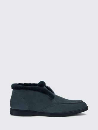 Doucal's Suede Chukka Boots with Shearling Lining and Rubber Sole