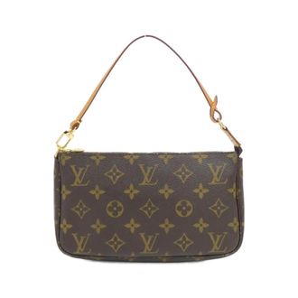 Louis Vuitton Marron Coated Canvas Pochette Pouch (Pre-Owned)