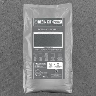 Fleur Kit Resina Cemento Fleur in Polvere per Pavimenti Pareti Piastrelle - Formato: 8 Kg - Colore: Metropolitan Poetry