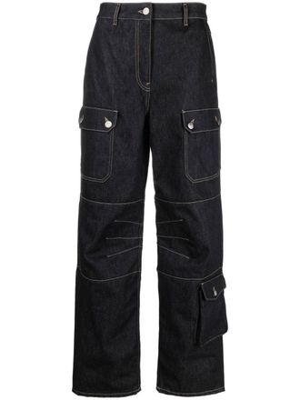 Remain denim cargo trousers - Black