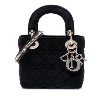 Dior Pre-owned Dior Mini Velvet Cannage Lady Dior Ladies BVAH56KDIOVHHVQV