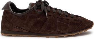 Jacquemus Les Tennis Textured Suede Sneakers - Brown - 41 (IT41 / UK8)