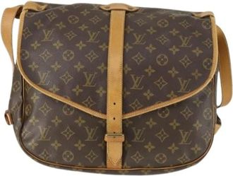 Louis Vuitton Pre-owned Cross Body Bags, female, Brown, Size: ONE SIZE Pre-owned Vintage Canvas Cross Body Bag
