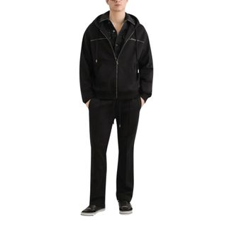 Dolce & Gabbana Pantalones de ch&aacute;ndal de punto - Trousers - Hombre - Negro - XL