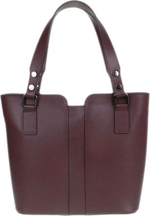Girly HandBags Womens Plain Italian Genuine Leather Crossbody Tote Bag Small Wine