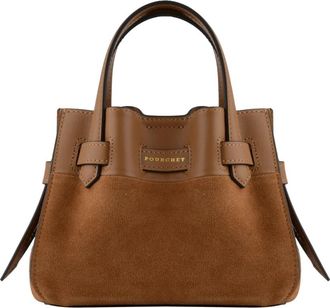 Pourchet Micro Handtas - Dames - Handtassen - Bruin - ONE Size - Leer - Tassen