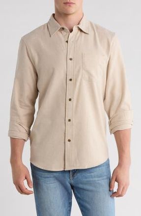 14th & Union Long Sleeve Flannel Shirt in Beige- Ivory at Nordstrom Rack, Size Xx-Large