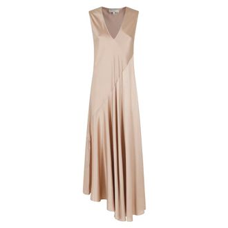 Antonelli Dames, Jurken, Bruin, Maat: XS Satijn
