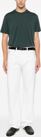 Tom Ford Mens T-Shirt Crewneck Green Lyocell T-Shirts And Polos