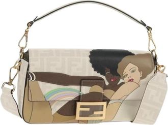 Fendi Pre-owned Canvas fendi-bags - Dames - Vintage Schoudertas - Beige - ONE Size - Vintage