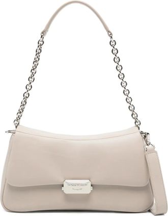 Emporio Armani logo-plaque shoulder bag - Neutrals